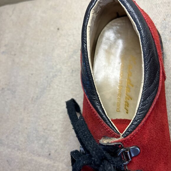Kandahar Made In Switzerland Red Suede Leather Loafer Shoes Sz 8 - 8.5 - Picture 8 of 10